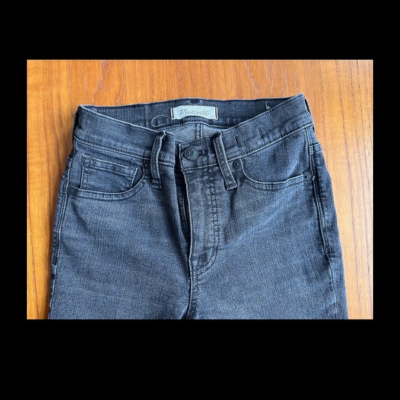 💀 Madewell 9” Mid-Rise Skinny Jeans in Black Sea - Size 23 💀 - Picture 5 of 10